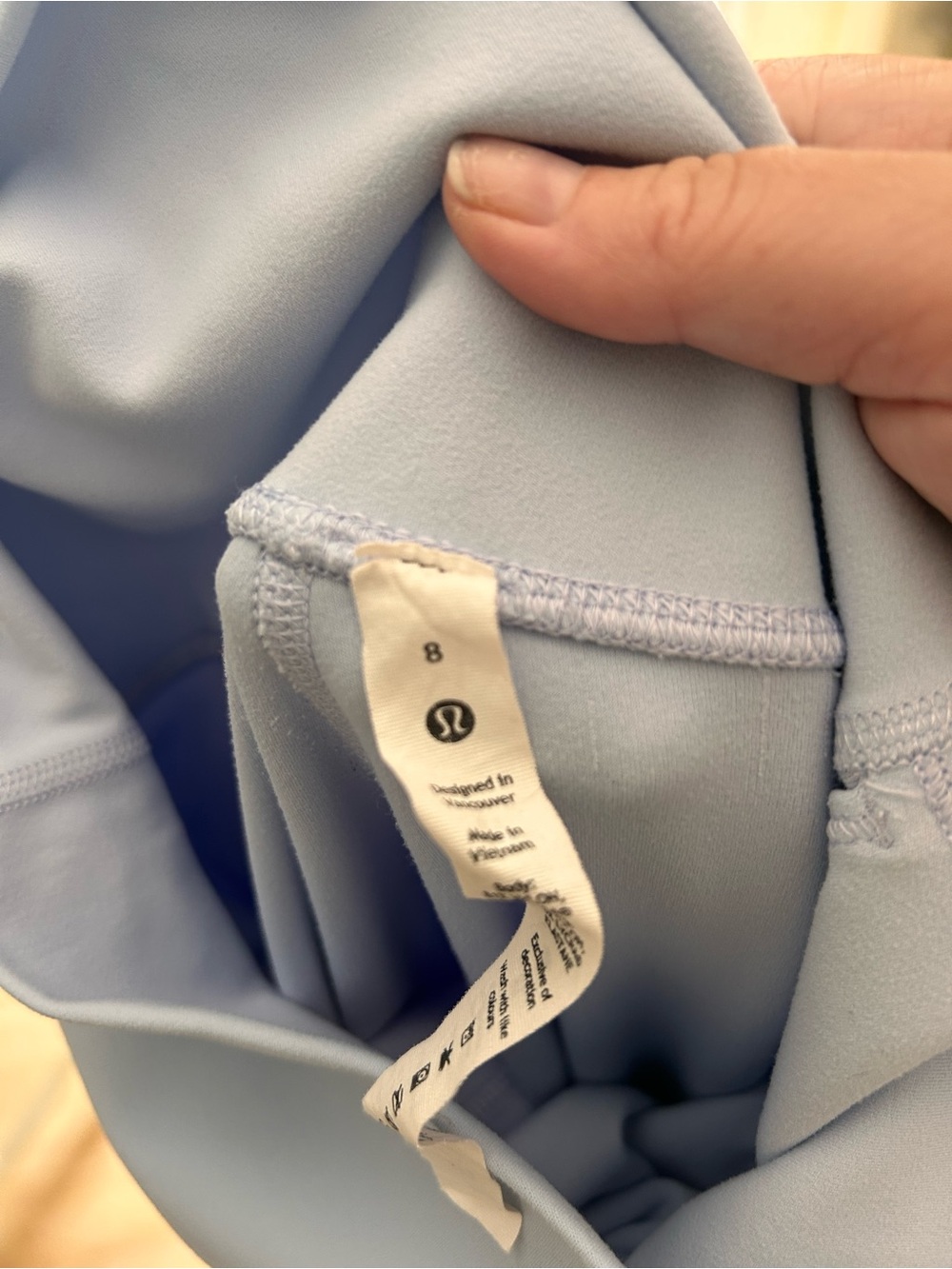 Lululemon High-Waist Light Blue Active Leggings - Picture 4 of 5